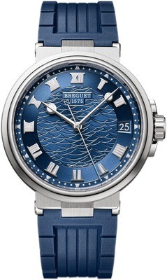 Breguet Marine 5517BB/Y2/5ZU Blue Dial on Rubber Strap