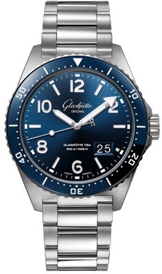 Glashütte Original SeaQ Panorama Date Blue Dial Steel