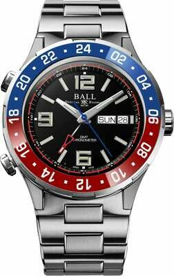 Ball DG3030B-S4C-BK Roadmaster Marine GMT Black Dial 40mm