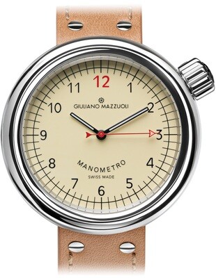 Giuliano Mazzuoli Manometro Ivory Polished Stainless Steel