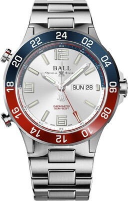 Ball DG3222A-S1CJ-SL Roadmaster Marine GMT Silver Dial 42mm