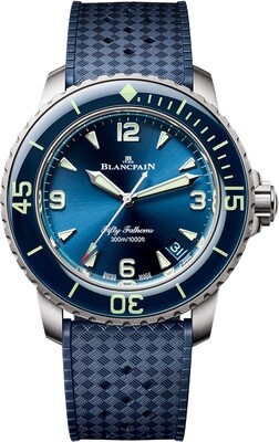 Blancpain 5010 12B40 O64A Fifty Fathoms Automatic 42mm Blue Dial