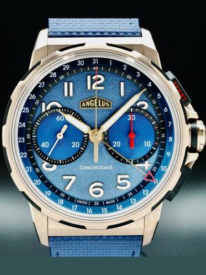 Angelus 0CDZE.U02A.K009H Chronodate Gold Blue