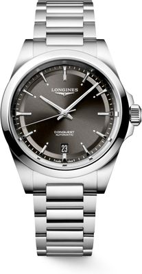 Longines L3.720.4.52.6 Conquest Sunray Black Dial on Bracelet