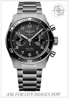 Longines L3.821.1.53.6 Spirit Anthracite Dial on Bracelet