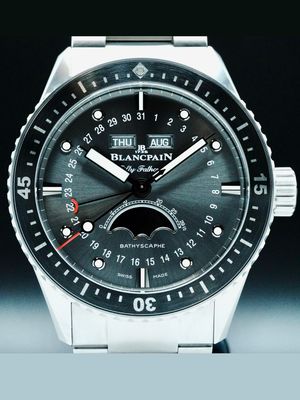 Blancpain 5054 1210 98S Fifty Fathoms Bathyscaphe Complete Calendar Titanium