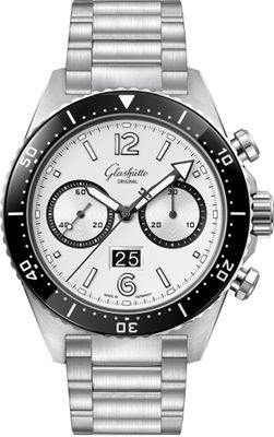 Glashütte Original SeaQ Chronograph "Panda" on Bracelet 1-37-23-03-80-70