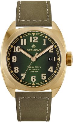 Bremont TN40-DT-BZ-GN-L-S Terra Nova Bronze Green Dial on Leather Strap