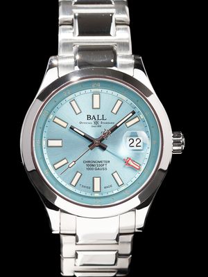 Ball GM9100C-S2C-IBER Engineer III Endurance 1917 GMT Ice Blue Dial Rainbow Tubes