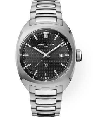 Favre Leuba 00.20102.102.01.200 Chief Date Black Dial on Bracelet