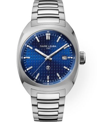 Favre Leuba 00.20102.102.02.200 Chief Date Blue Dial on Bracelet