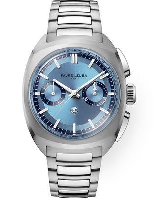 Favre Leuba 00.20101.113.04.200 Chief Chronograph Blue Dial on Bracelet