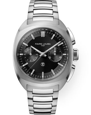 Favre Leuba 00.20101.113.01.200 Chief Chronograph Black Dial on Bracelet