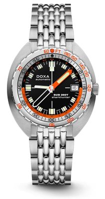 DOXA 855.10.101.10 SUB 250T GMT Sharkhunter On Stainless Steel Bracelet