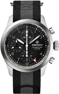 Bremont ALT42-CHR-G-SS-BK-N-S Altitude Chronograph GMT on Nato Strap