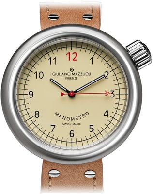 Giuliano Mazzuoli Manometro Ivory Brushed Stainless Steel