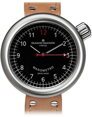 Giuliano Mazzuoli Manometro Black Brushed Stainless Steel