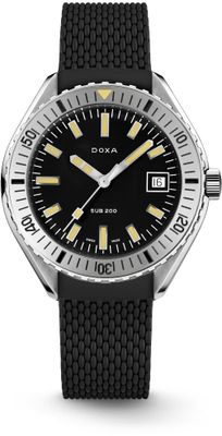 DOXA SUB 200 Sharkhunter 796.10.101.20 on Black Rubber Strap