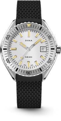 DOXA SUB 200 Searambler 796.10.021.20 on Black Rubber Strap
