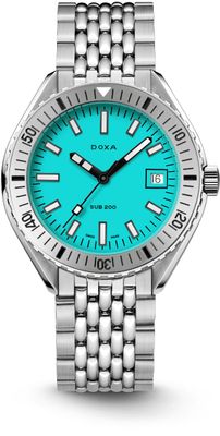 DOXA SUB 200 Aquamarine 796.10.241.10 on Stainless Steel Bracelet