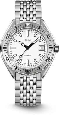DOXA SUB 200 Whitepearl 796.10.011.10 on Stainless Steel Bracelet