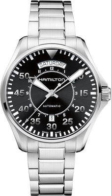 Hamilton H64615135 Khaki Aviation Pilot Day Date Auto 42mm