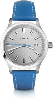 Fears BS139.510.044.007 Redcliff 39.5 Date Pewter Grey on Barenia Leather Strap