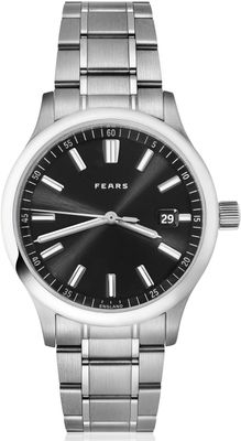 Fears BS139.510.041.123 Redcliff 39.5 Date Raven Black on Stainless Steel Bracelet
