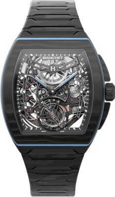 Bianchet Flying Tourbillon Ultrafino Skeleton Carbon Sky Blue UFFTSKCBSB