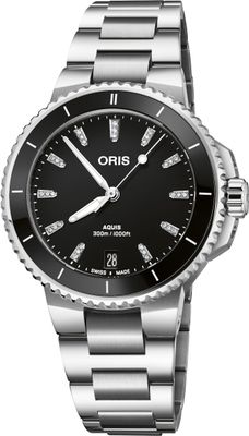 Oris 01 733 7792 4194-07 8 19 05P Aquis Date Diamonds 36.50mm