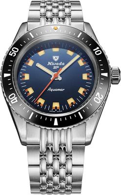 Nivada Grenchen 32074A04 Aquamar Blue On Beads Of Rice Bracelet