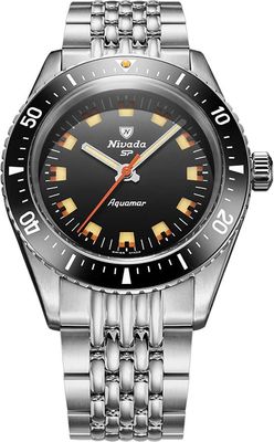 Nivada Grenchen 32068A04 Aquamar Black On Beads Of Rice Bracelet