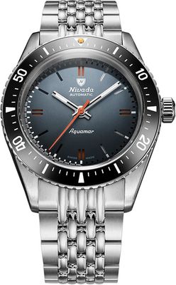 Nivada Grenchen 32077A04 Aquamar Grey On Beads of Rice Bracelet